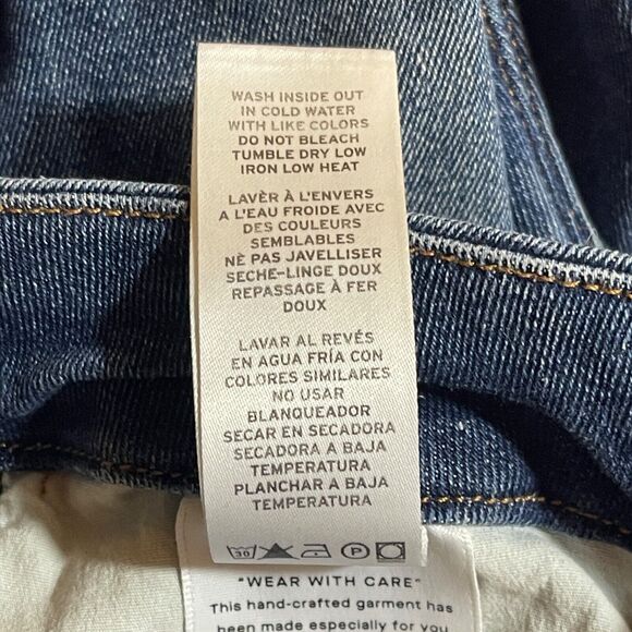 Good American Good Waist Raw Hem Distressed Skinny Jeans Size 8/29 - Picture 5 of 8